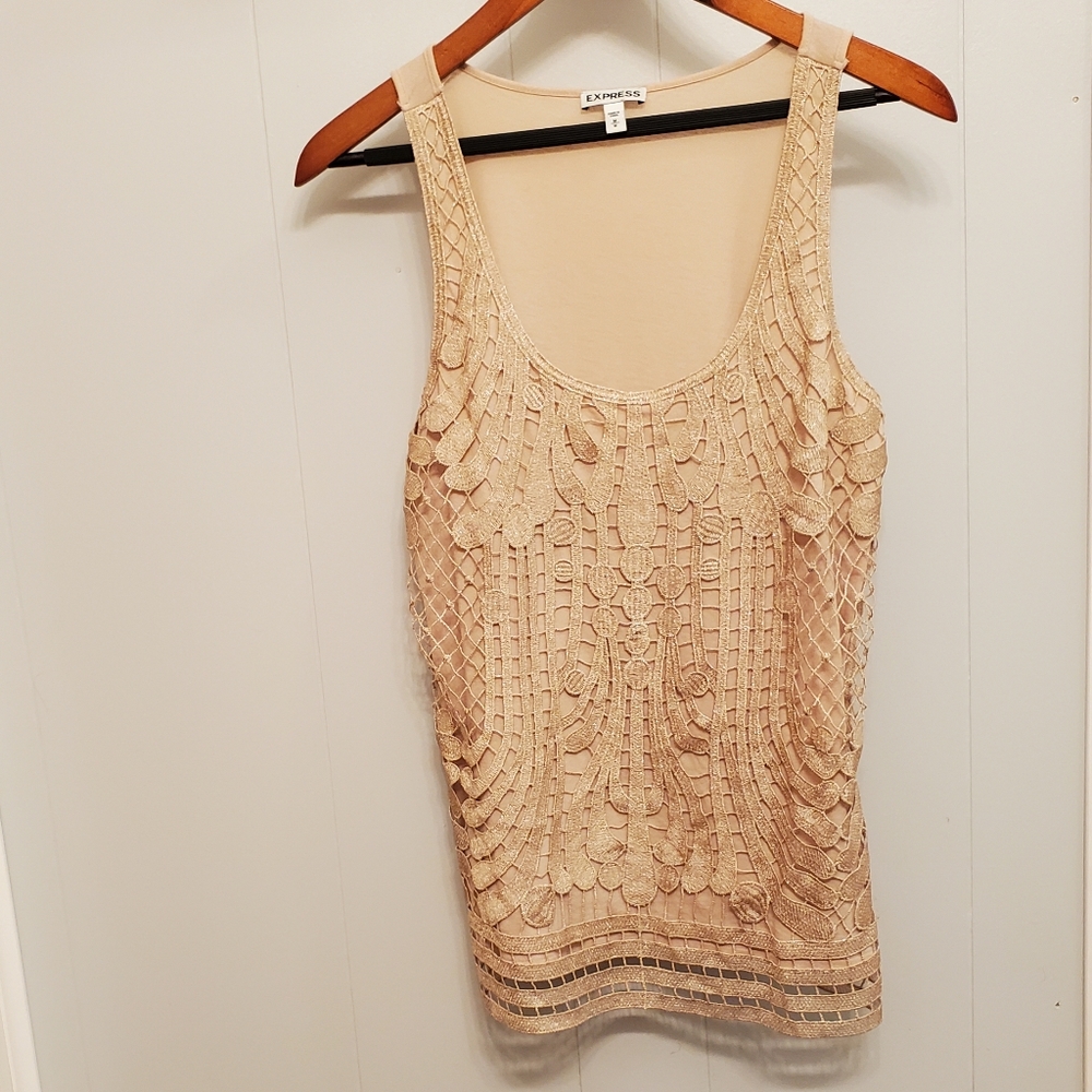Express gold tank top medium
